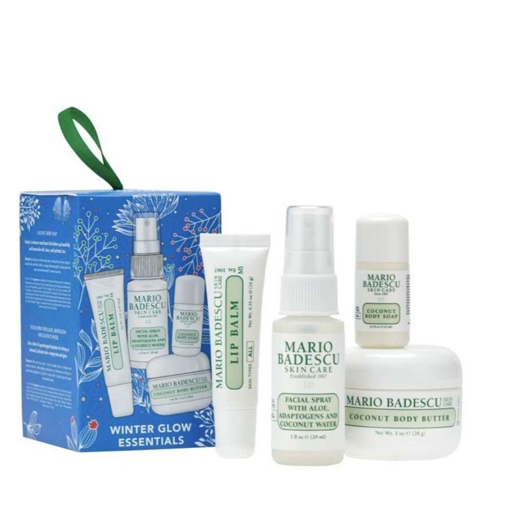Mario Badescu Winter Glow Essentials 4 Piece Set NEW